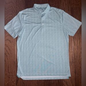 Johnnie-O Performance Golf Polo Logo Green UPF 50 Size Large